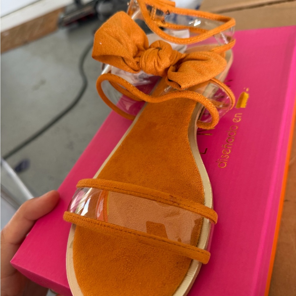 Kiara Orange Bow Sandals